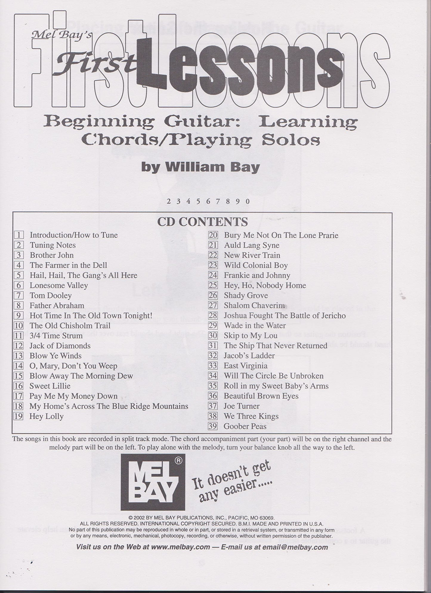 First Lessons Beginning Guitar: Learning Chords