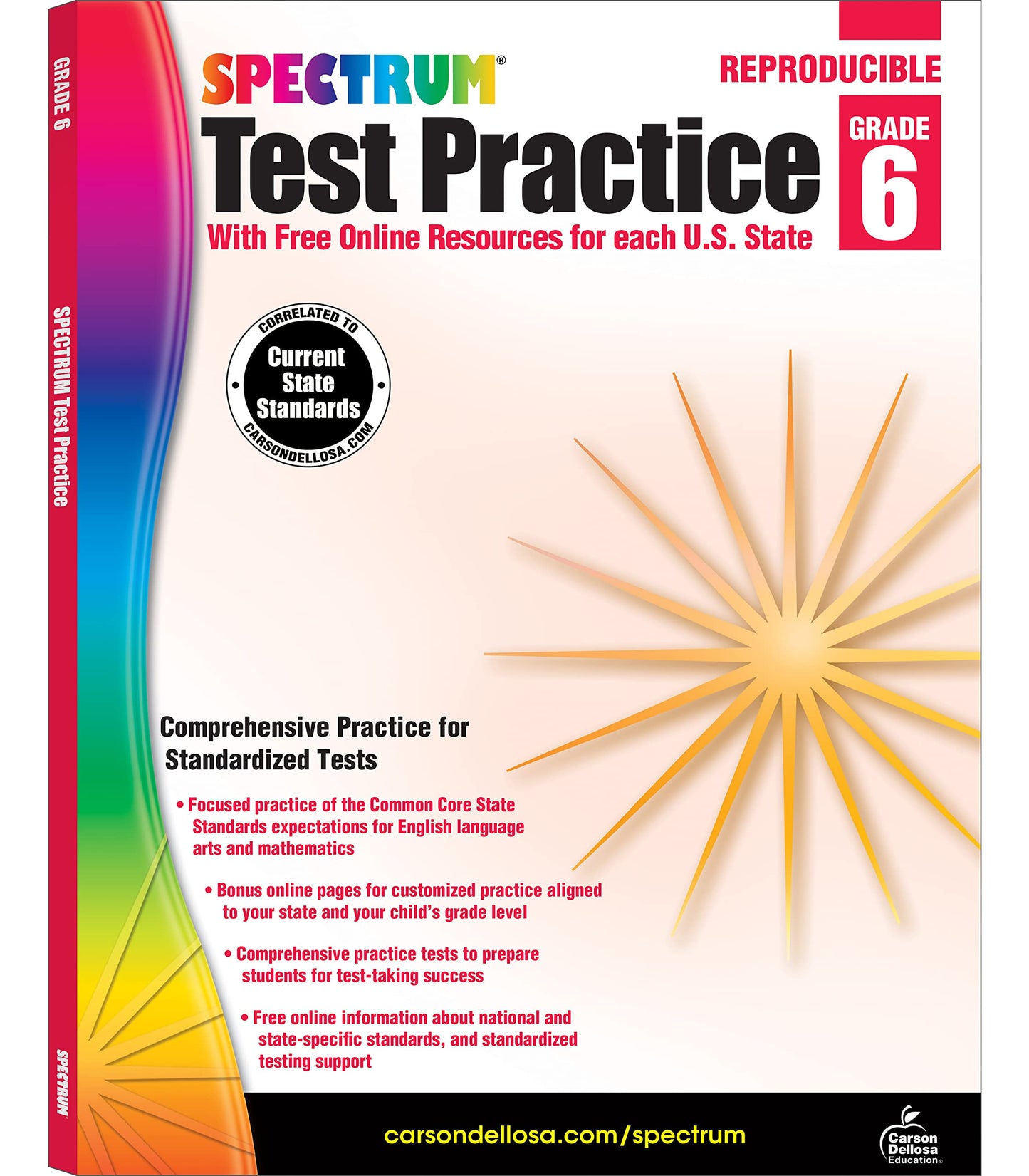Spectrum Test Practice 6th Grade Workbooks All Subjects, Mat