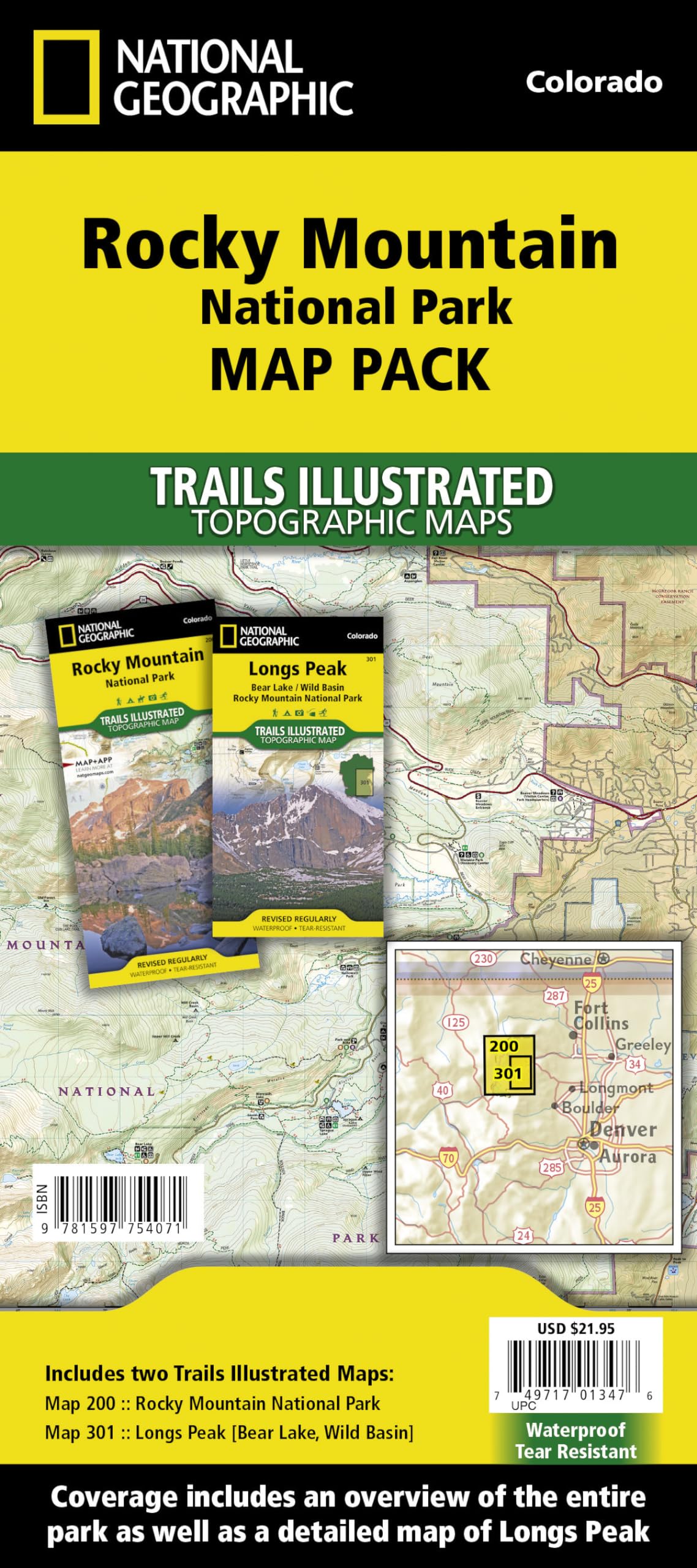 Rocky Mountain National Park [Map Pack Bundle] (National Geographic Trails Illustrated Map)