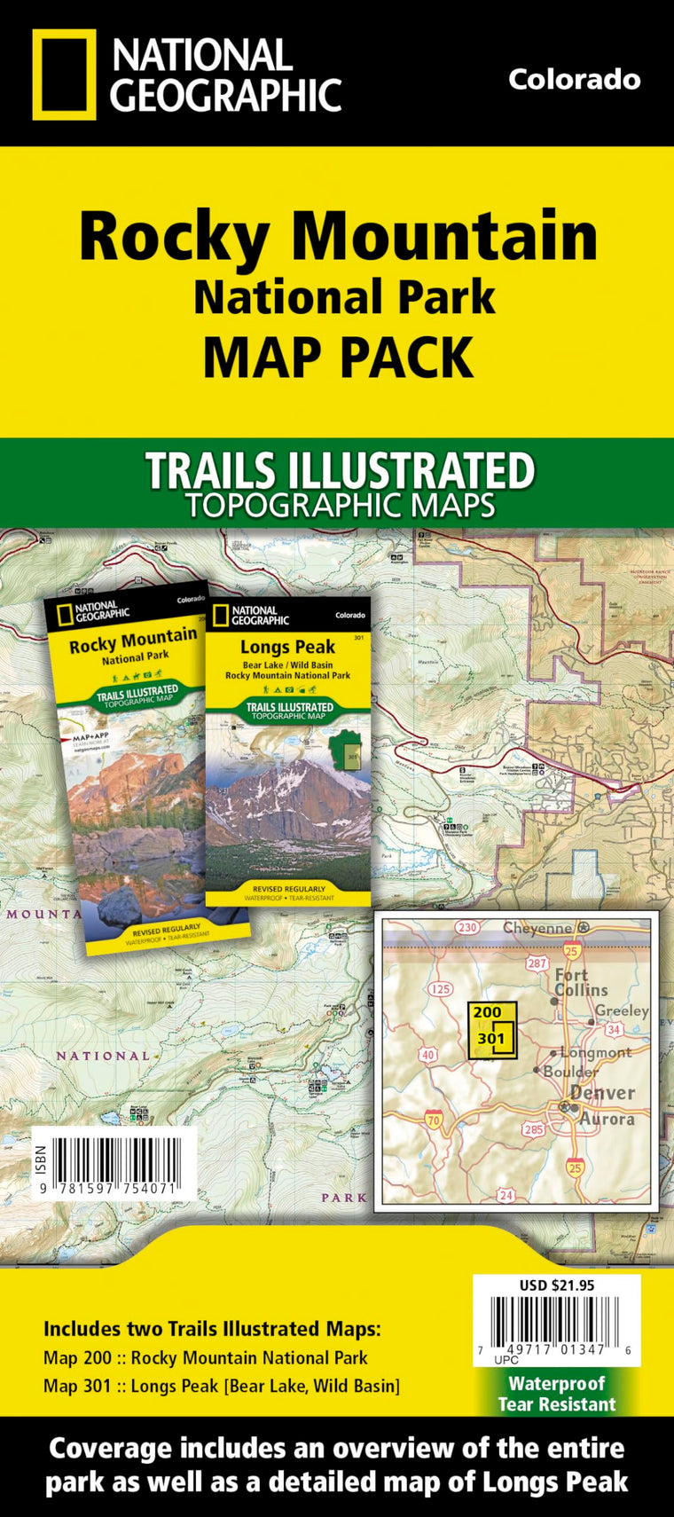 Rocky Mountain National Park [Map Pack Bundle] (National Geographic Trails Illustrated Map)