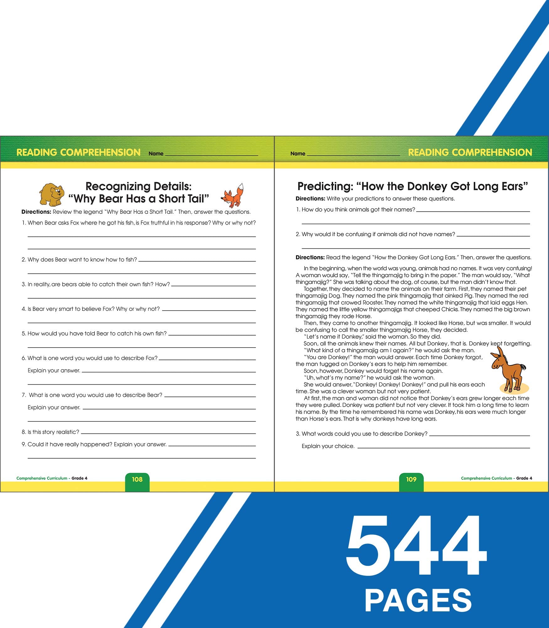 Carson Dellosa Comprehensive Curriculum of Basic Skills 4th Grade Workbook, Reading Comprehension, Language Arts, Spelling, Grammar, Math, and Writing Practice, Classroom or Homeschool Curriculum