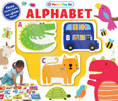 Puzzle Play Set: ALPHABET: Three Chunky Books and a Giant Jigsaw Puzzle! (First Learning Play Sets)