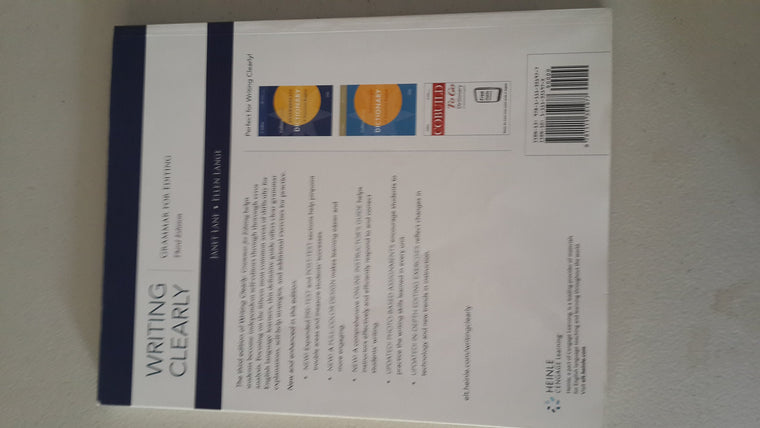 Writing Clearly: Grammar for Editing, 3rd Edition — back cover