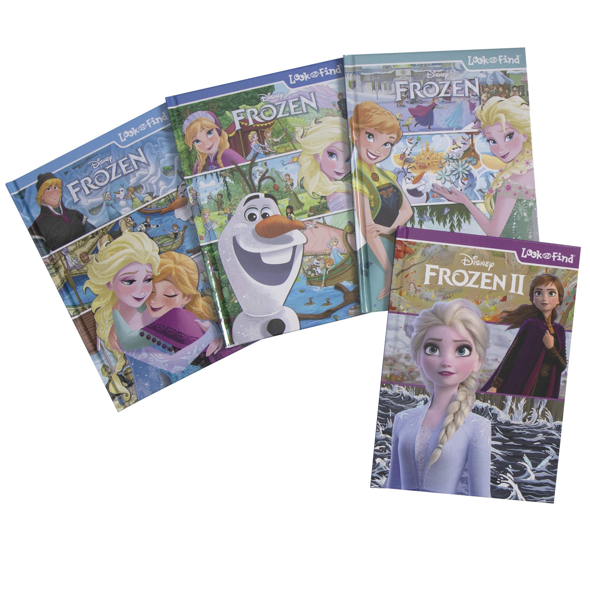 Disney Frozen and Frozen 2 Look and Find Activity Book Collection - Includes Poster - PI Kids