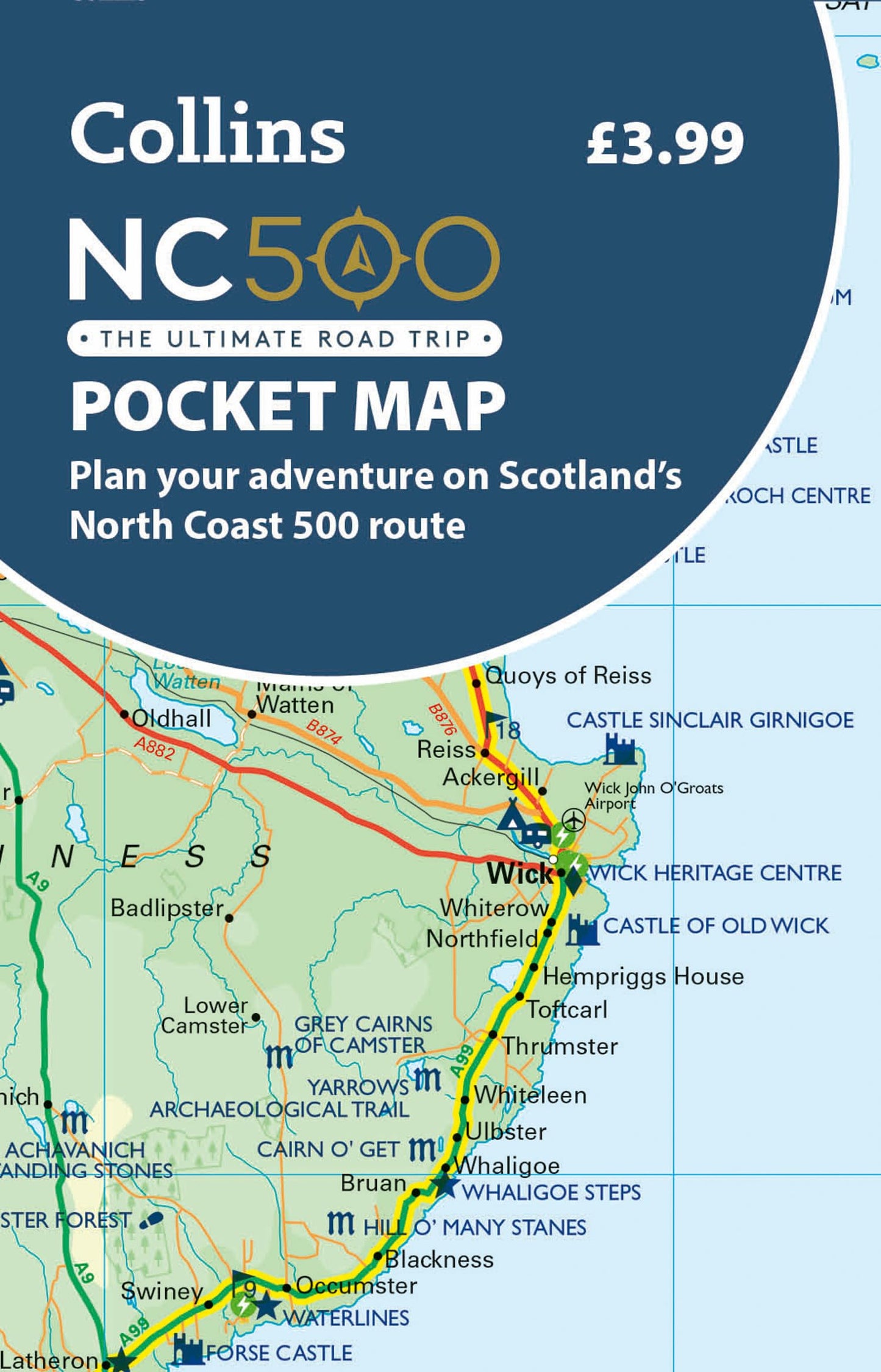 NC500 Pocket Map: Plan your adventure on Scotland’s North Coast 500 route official map
