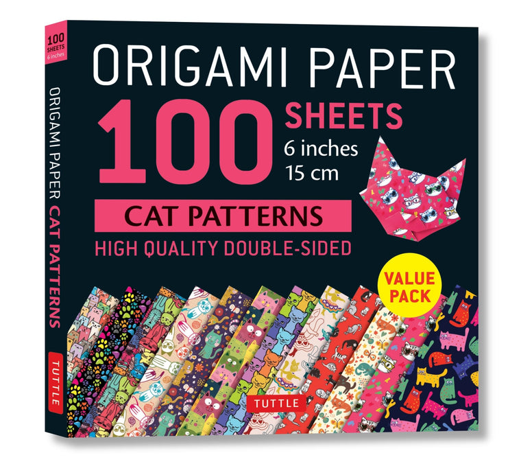 Origami Paper 100 sheets Cat Patterns 6" (15 cm): Tuttle Origami Paper: High-Quality Double-Sided Origami Sheets Printed with 12 Different Patterns: Instructions for 6 Projects Included