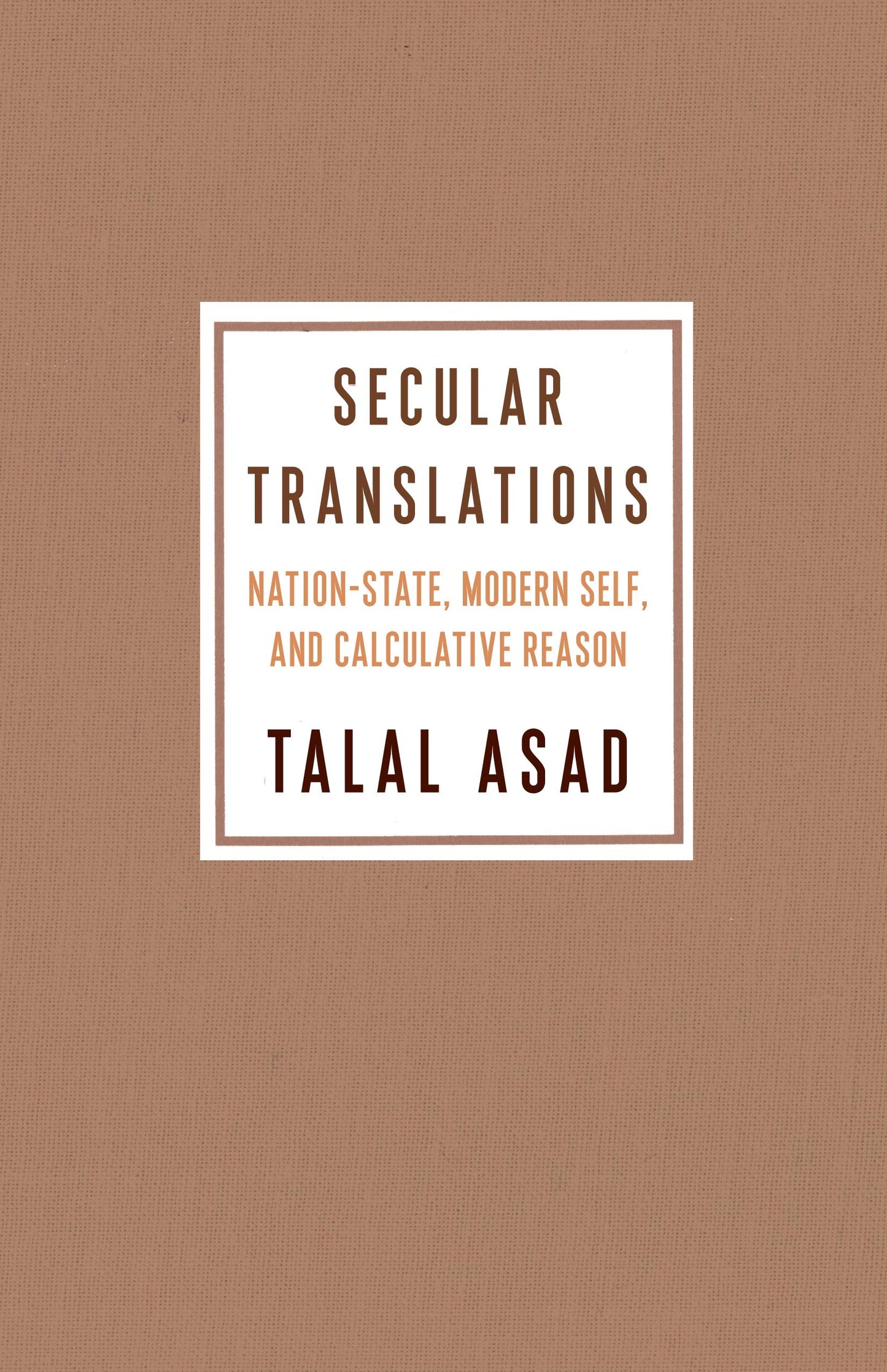 Secular Translations: Nation-State, Modern Self, and Calculative Reason (Ruth Benedict Book Series)