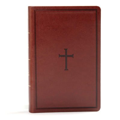 KJV Large Print Personal Size Reference Bible, Brown Leathertouch Indexed, Red Letter, Pure Cambridge Text, Presentation Page, Cross-References, Full-Color Maps, Easy-to-Read Bible MCM Type