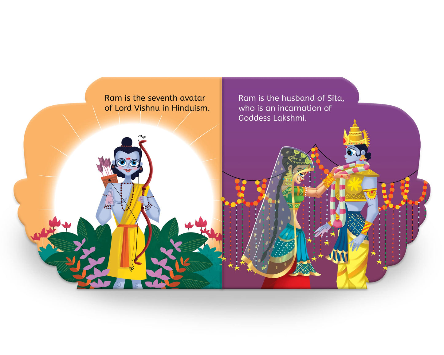 My First Shaped Board Book: Illustrated Ram Hindu Mythology Book for Kids Age 2+ (Indian Gods and Go