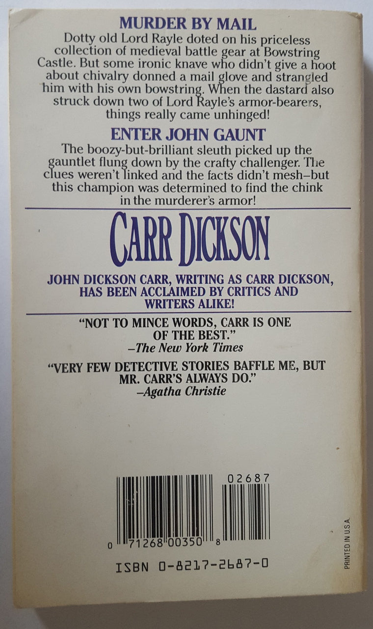 The Bowstring Murders — back cover