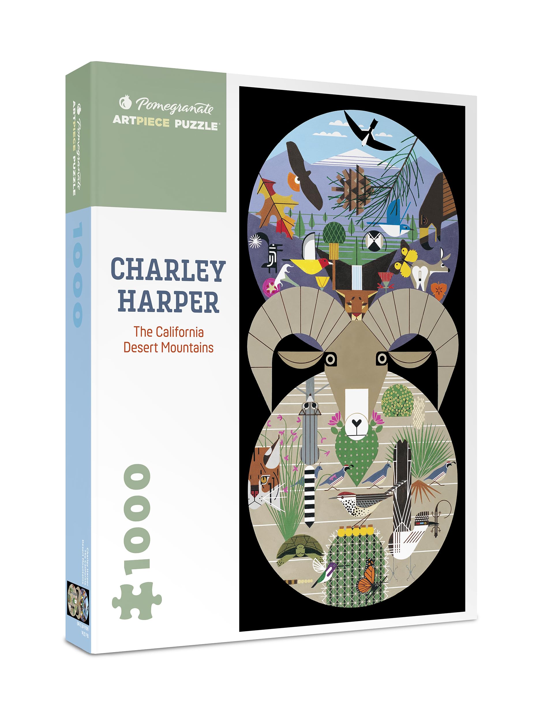 Charley Harper the California Desert Mountains 1000-Piece Jigsaw Puzzle Aa959