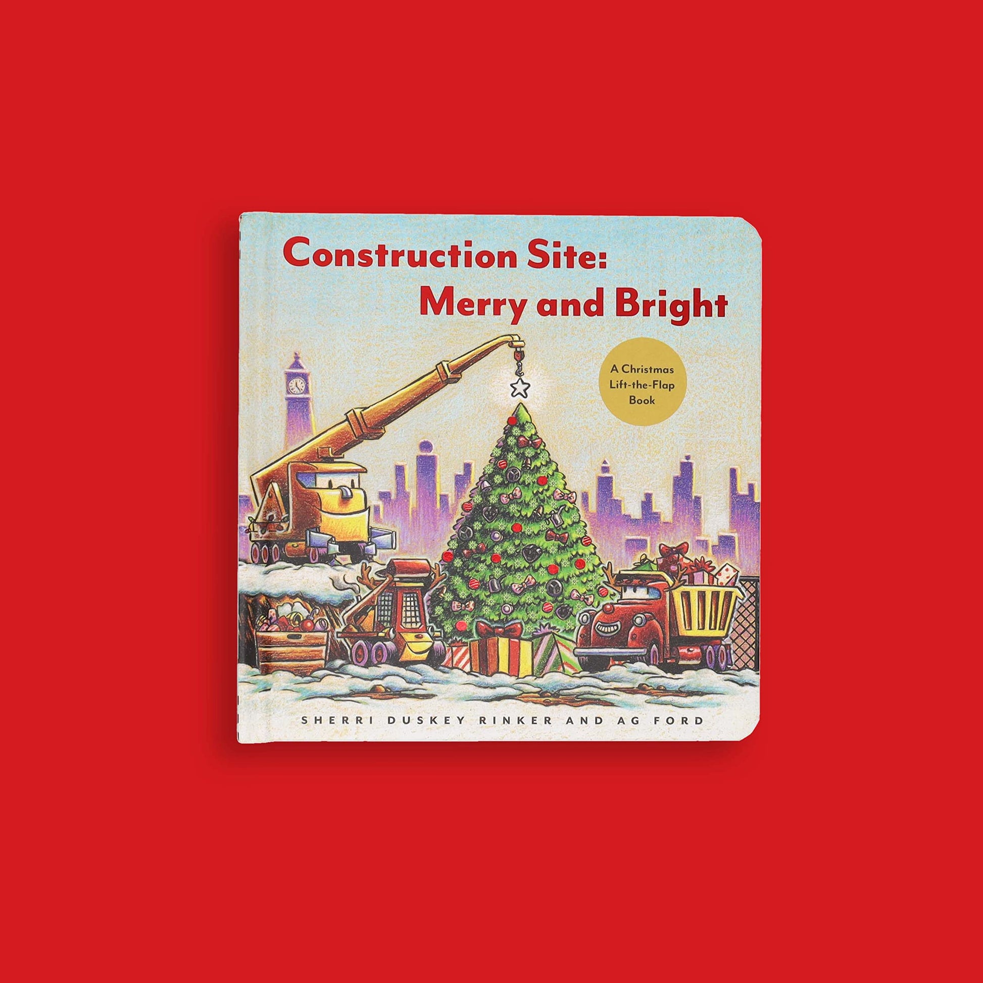 Construction Site Merry and Bright: A Christmas Lift-the-Flap Book (Goodnight Construction Site)