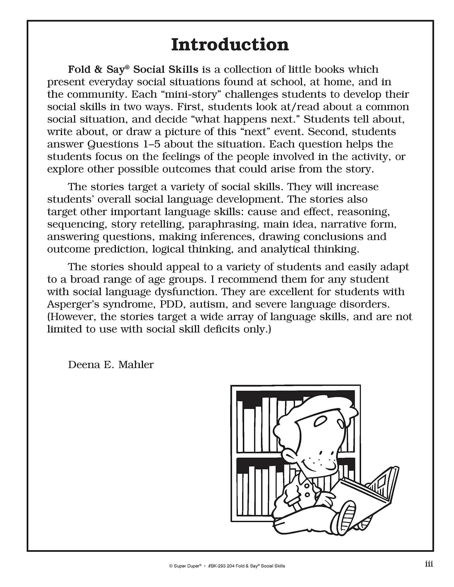 Super Duper Publications  204 Fold & Say Social Skills  Educ