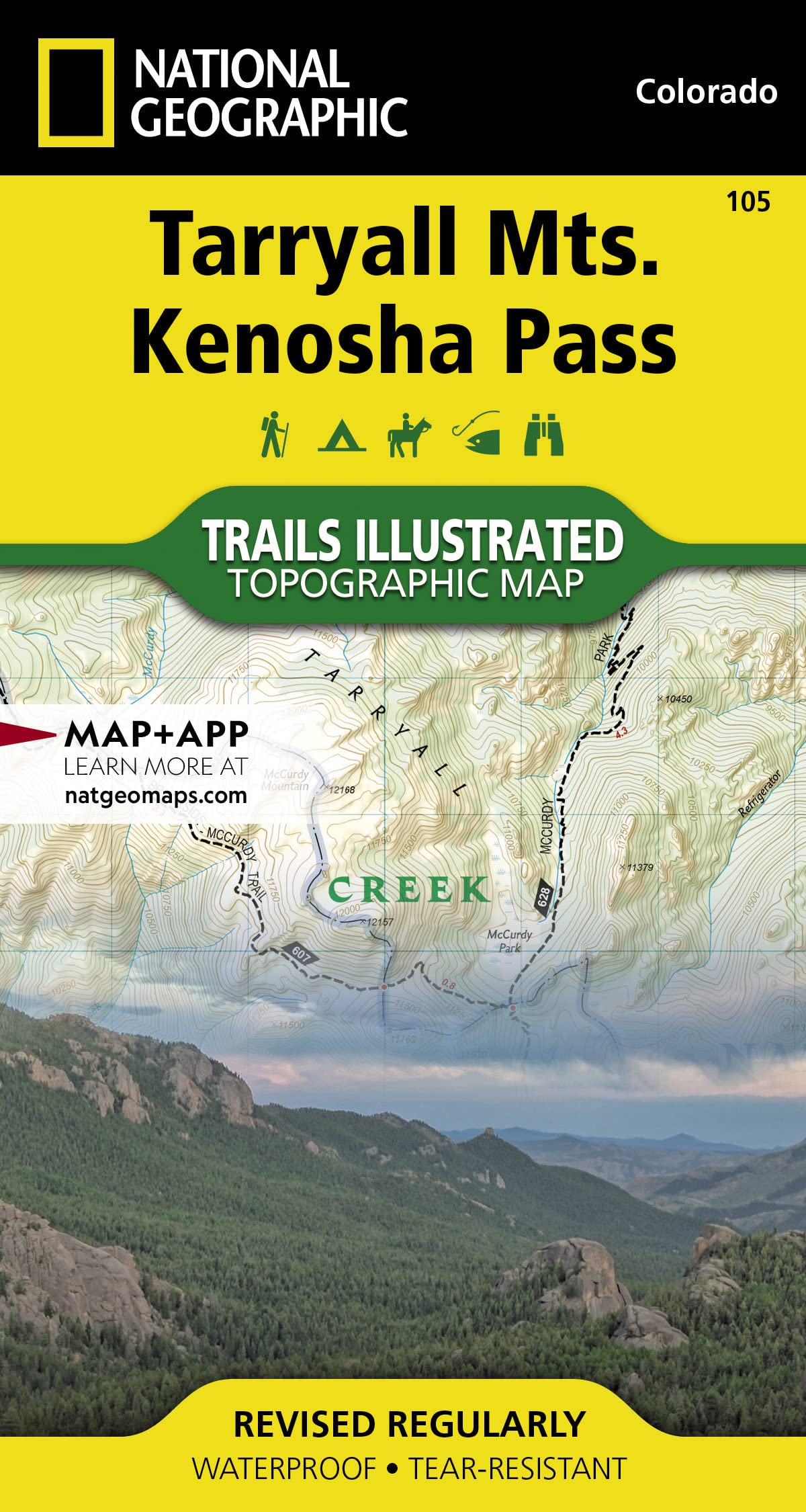 Tarryall Mountains, Kenosha Pass Map (National Geographic Trails Illustrated Map, 105)