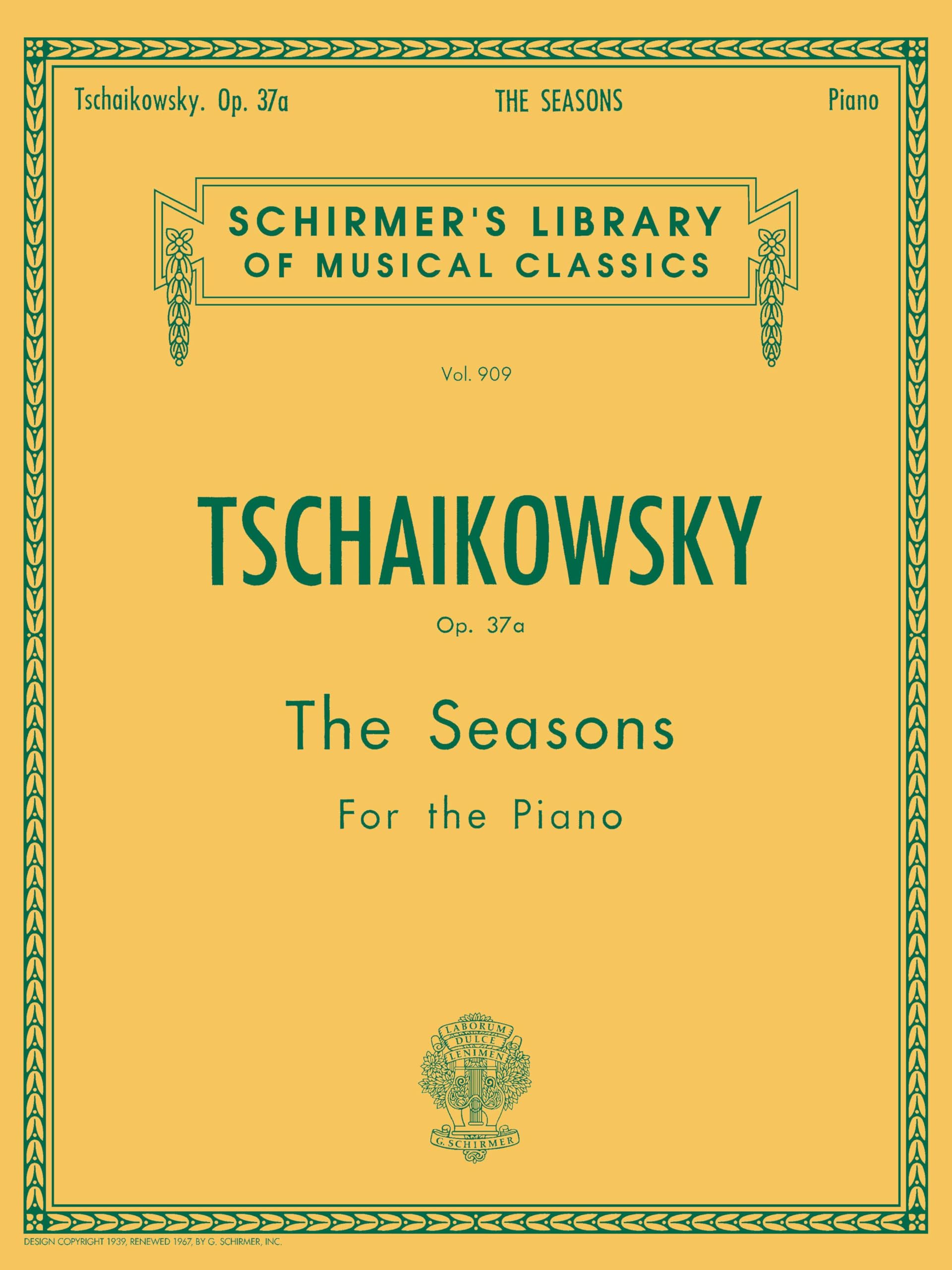 Seasons, Op. 37a: Schirmer Library of Classics Volume 909 Piano Solo (Schirmer's Library of Musical Classics)