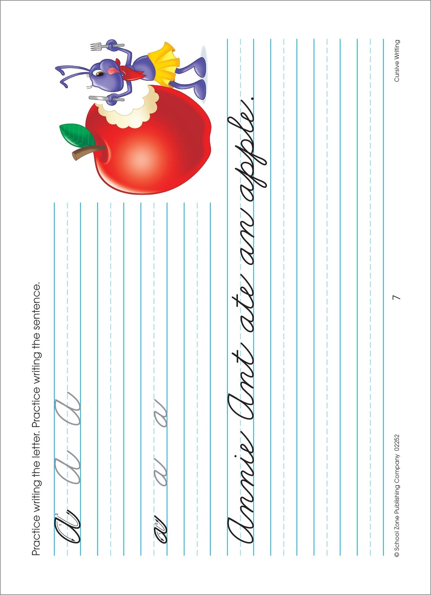 School Zone Cursive Writing Workbook: 64 Pages, 3rd Grade, 4th Grade, Practice Handwriting, Tracing, Letters, Words, Sentences, Ages 8 to 10 (I Know It! Book Series)