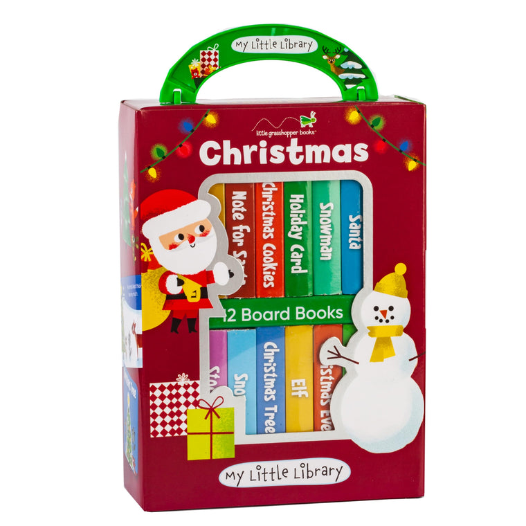 My Little Library: Christmas - 12 Mini Board Books for Babies & Toddlers  First Christmas Stories with Santa, Reindeer, Snowmen and more  Holiday Gift Set in Keepsake Box