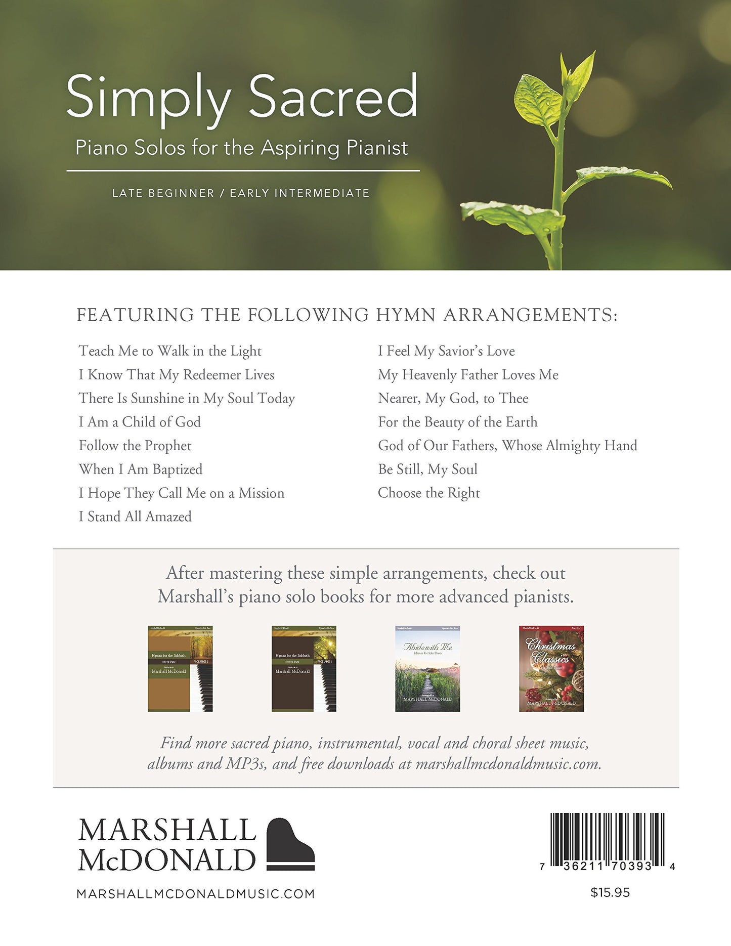 Simply Sacred: Piano Solos for the Aspiring Pianist (Late Beginner/Early Intermediate)