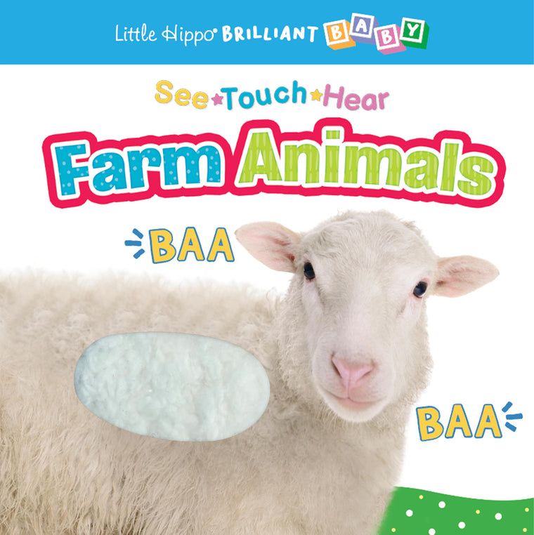 Little Hippo Books See Touch Hear Farm Animals Kids Book  Preschool Educational Sound Books  Brilliant Baby Educational Touch and Feel Books  Kids ... Animals Book with Sounds and Touch and Feel
