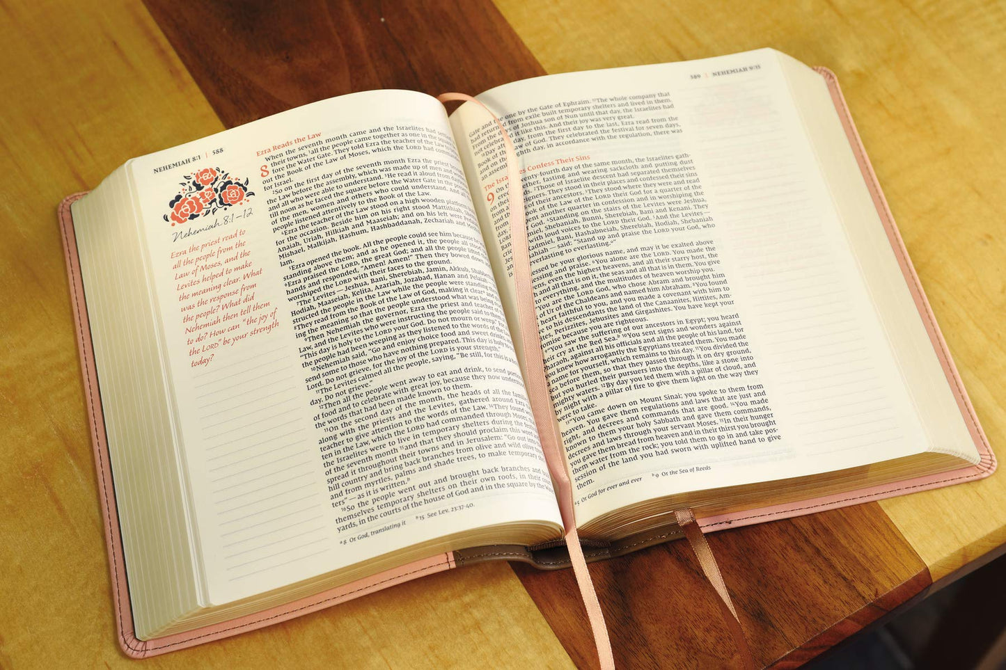 NIV, Journal the Word Bible for Women, Leathersoft, Brown/Pi