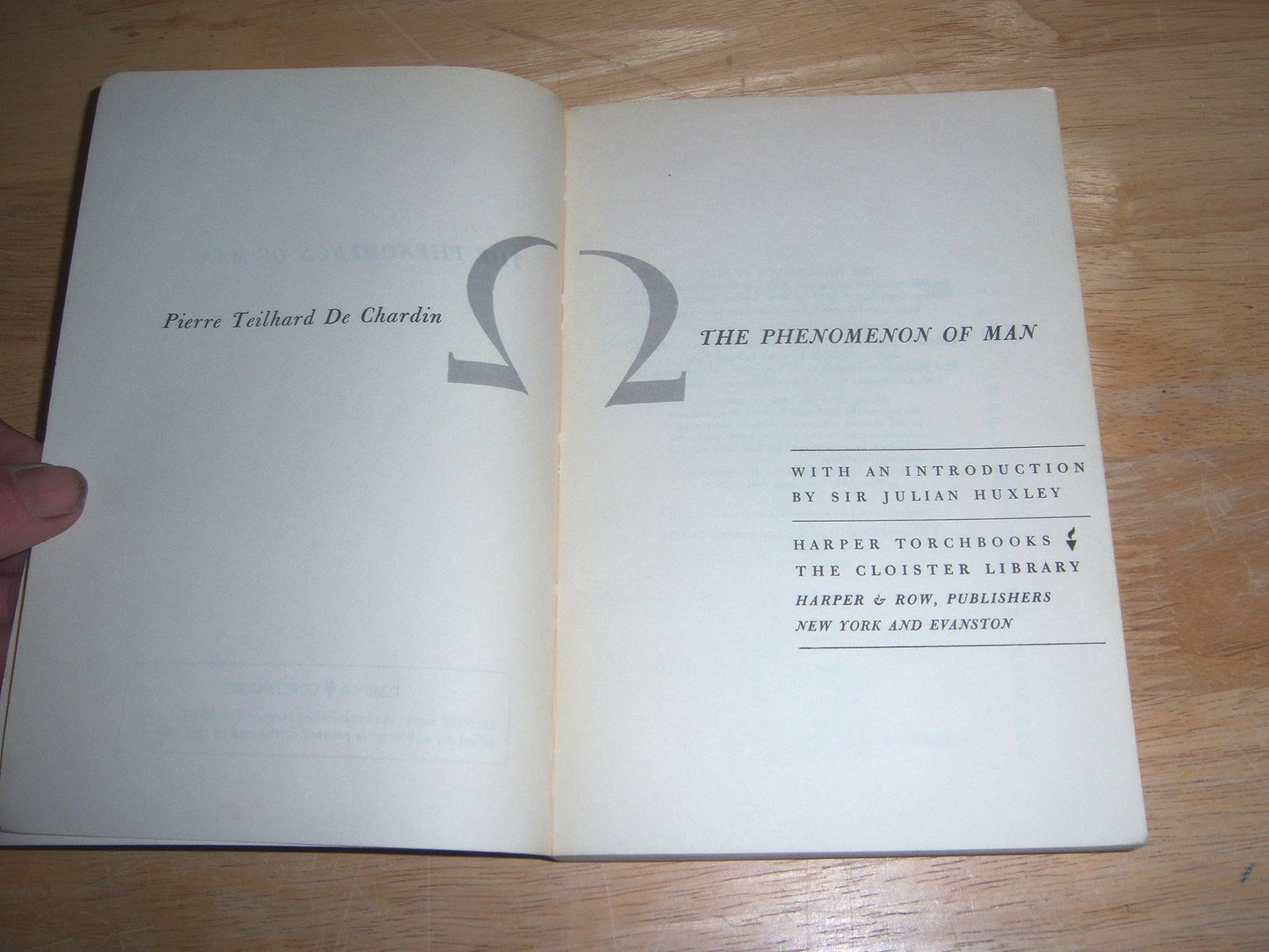The Phenomenon of Man (Harper Torchbooks) by Pierre Teilhard