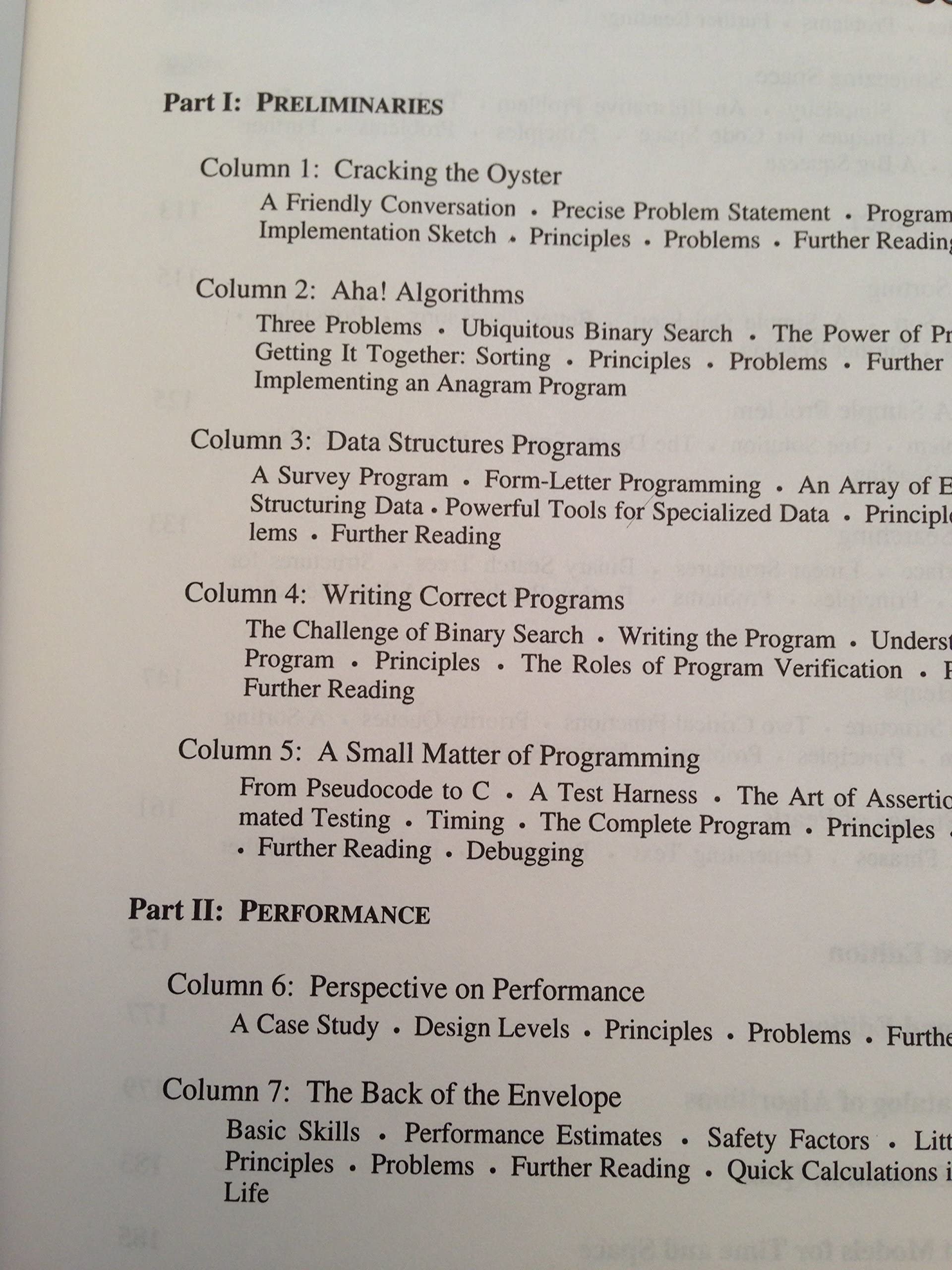 Programming Pearls (ACM Press)
