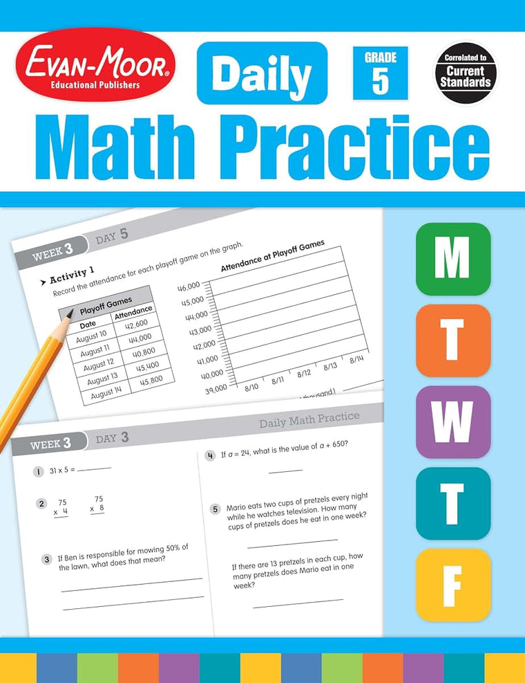 Evan-Moor Daily Math Practice, Grade 5