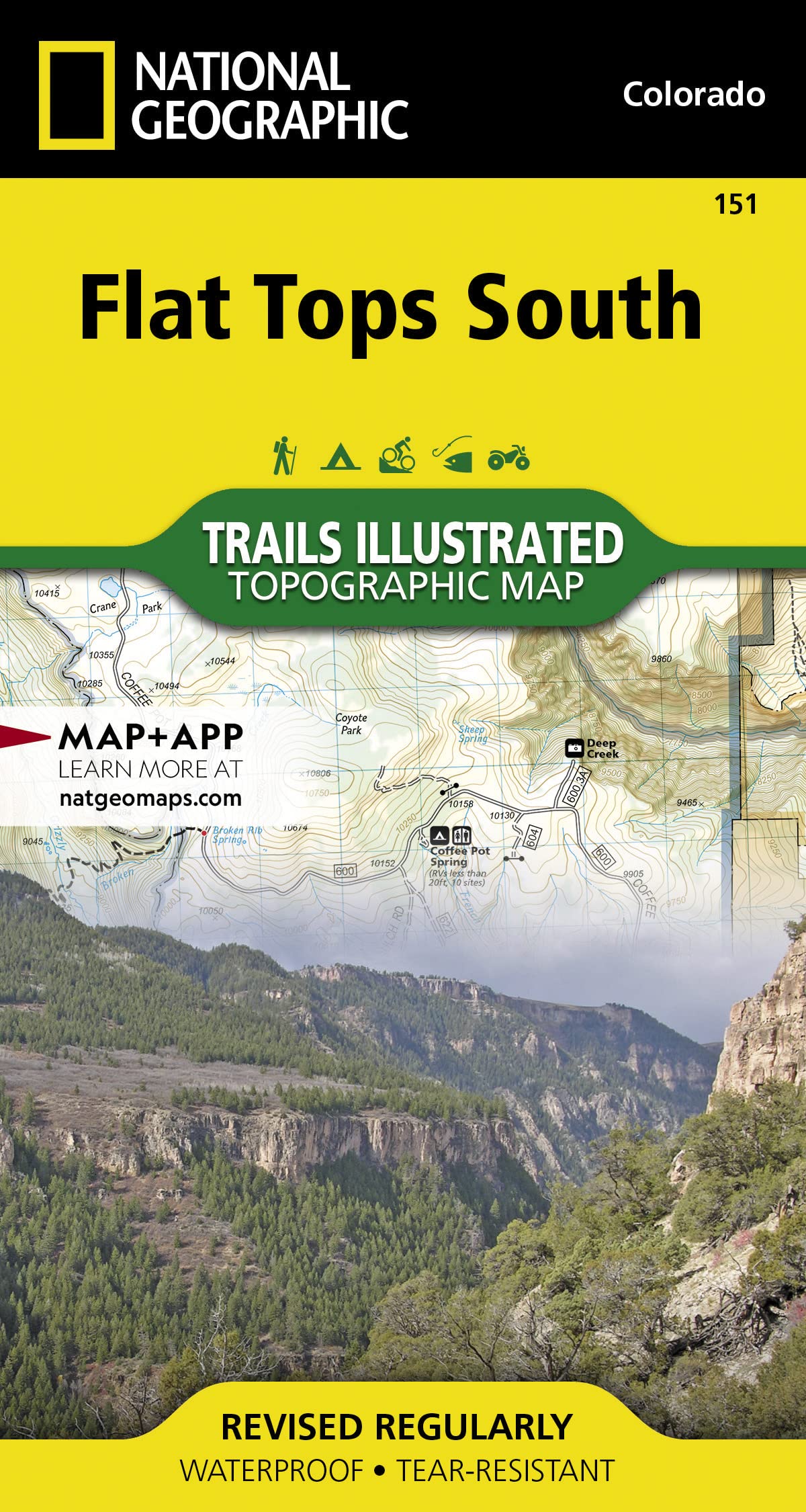 Flat Tops South Map (National Geographic Trails Illustrated Map, 151)