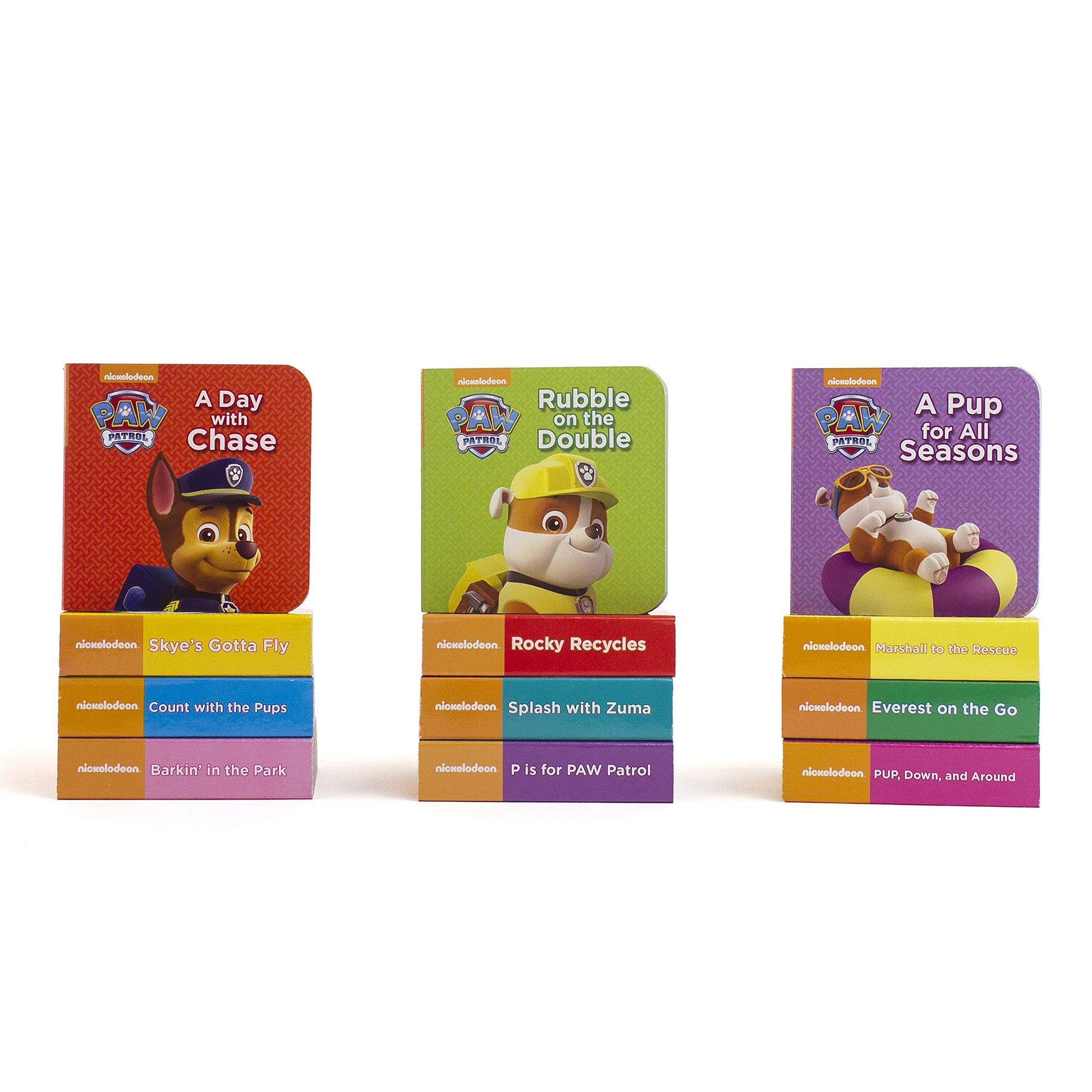 Nickelodeon Paw Patrol Chase, Skye, Marshall, and More! - My First Library Board Book Block 12-Book Set - PI Kids