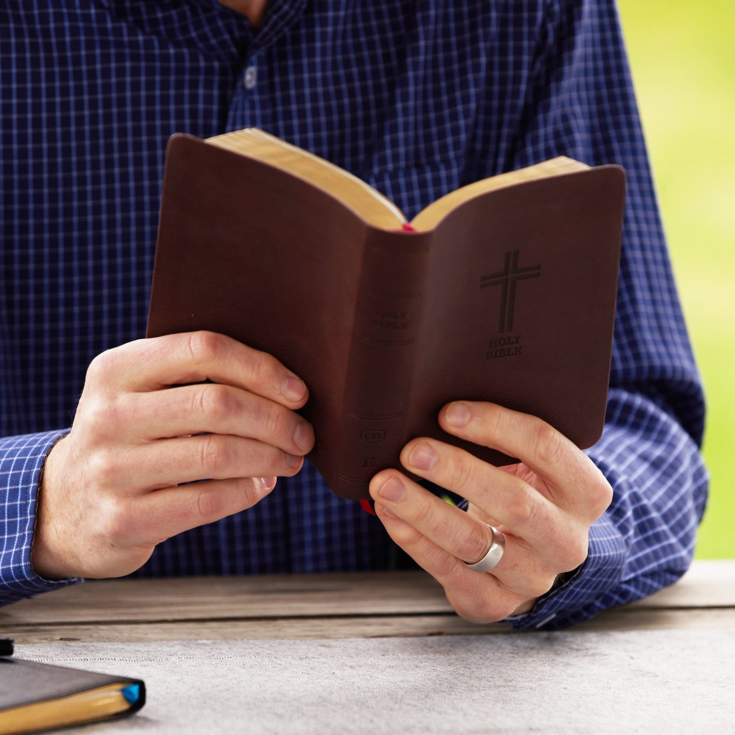 KJV, Reference Bible, Compact, 8-point Print, Leathersoft, B