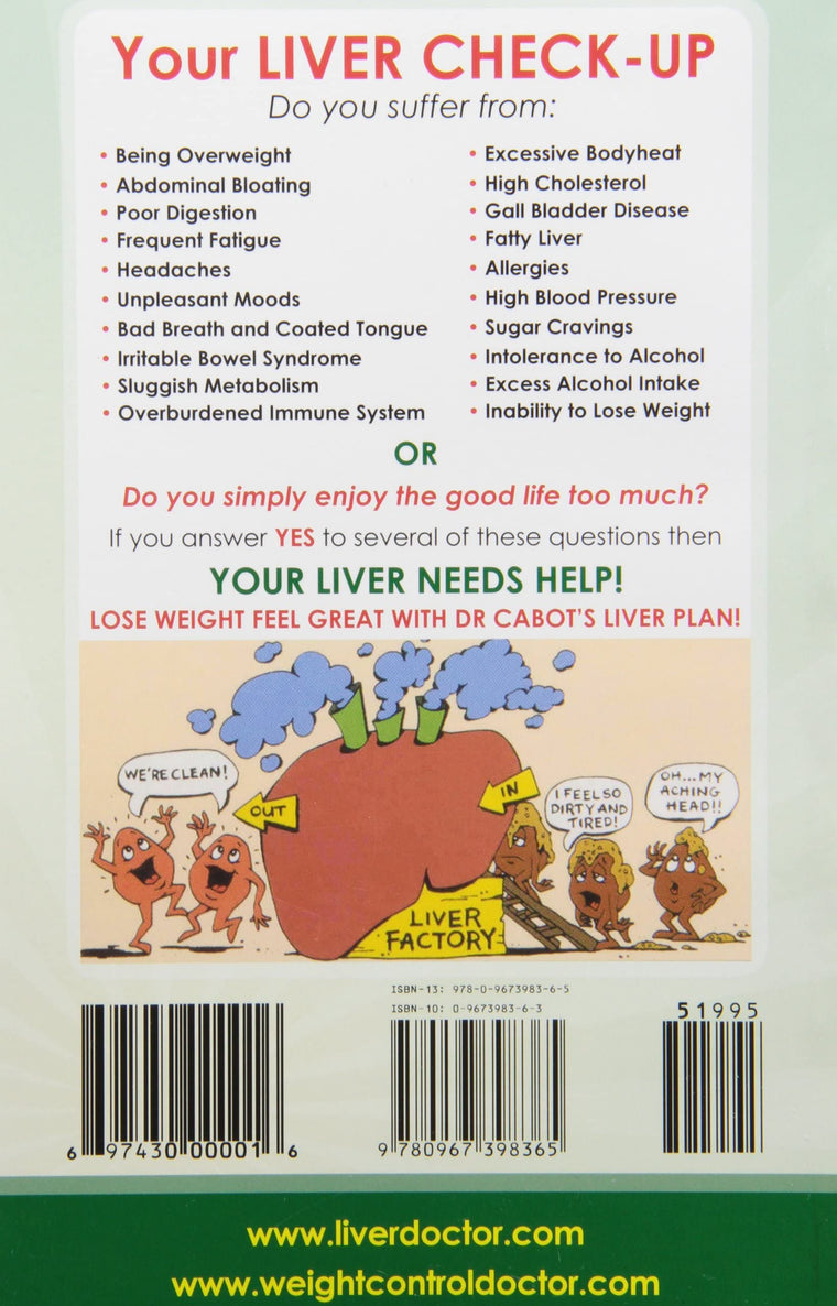 The Liver Cleansing Diet: Love Your Liver and Live Longer — back cover