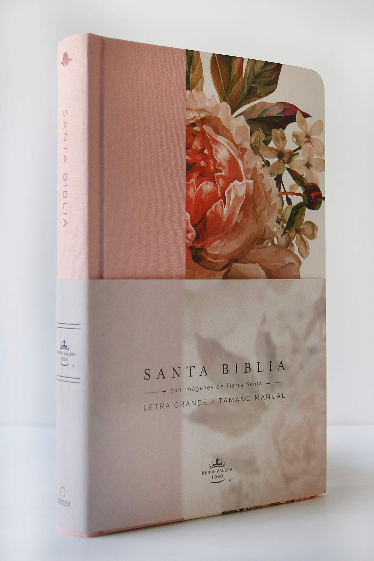 Biblia Reina Valera 1960 letra grande. Tapa Dura, Tela rosada con flores, tama?o manual / Bible RVR 1960. Handy Size, Large Print, Hardcover, Pink (Spanish Edition)