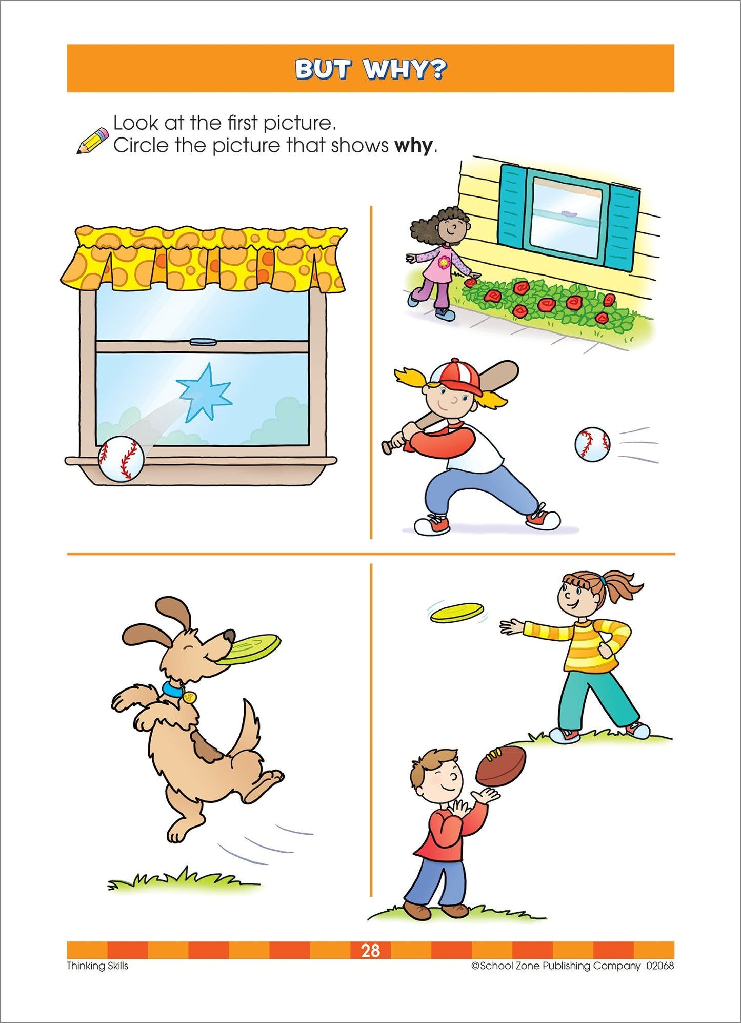 School Zone - Thinking Skills Workbook - 32 Pages, Ages 3 to 5, Preschool, Kindergarten, Observation, Problem-Solving, Picture Puzzles, Sequencing, and More (School Zone Get Ready! Book Series)