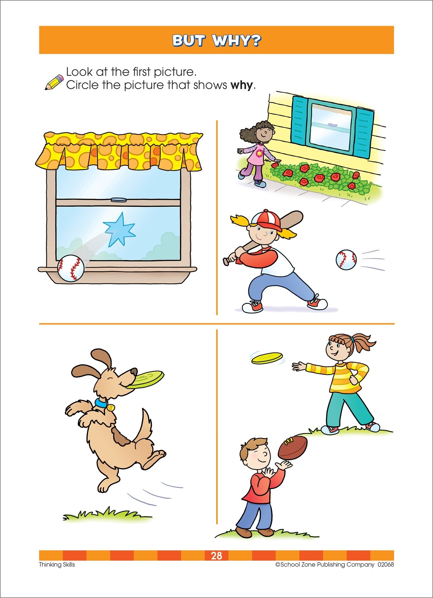 School Zone - Thinking Skills Workbook - 32 Pages, Ages 3 to 5, Preschool, Kindergarten, Observation, Problem-Solving, Picture Puzzles, Sequencing, and More (School Zone Get Ready! Book Series)