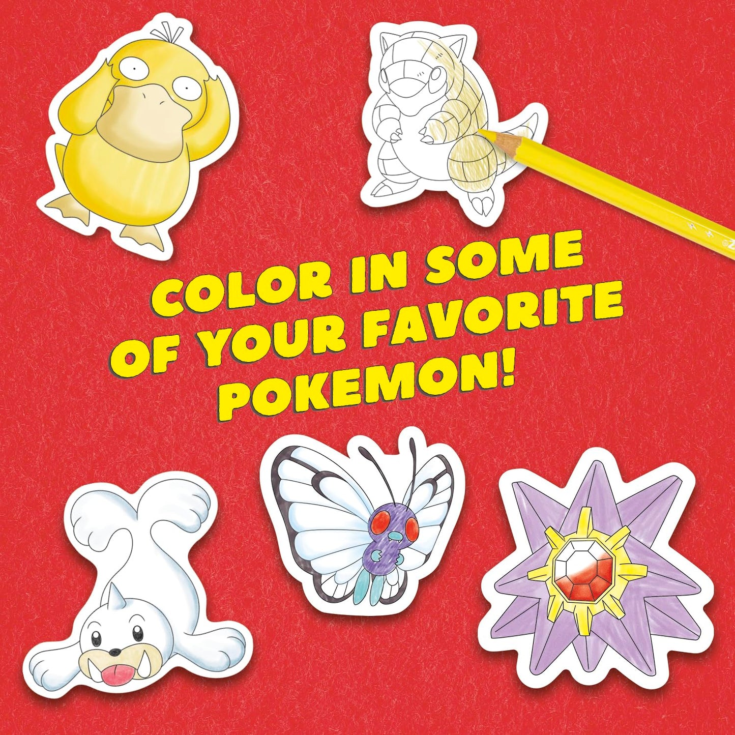 Pokémon Color Your Own Fuzzy Stickers
