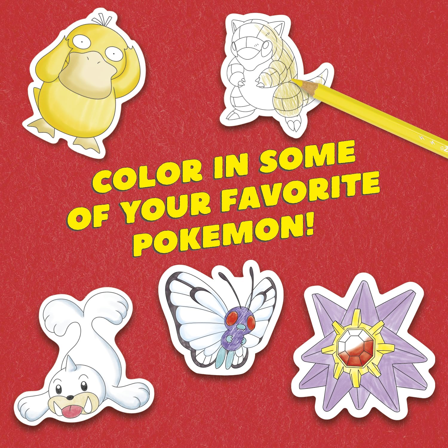 Pokémon Color Your Own Fuzzy Stickers