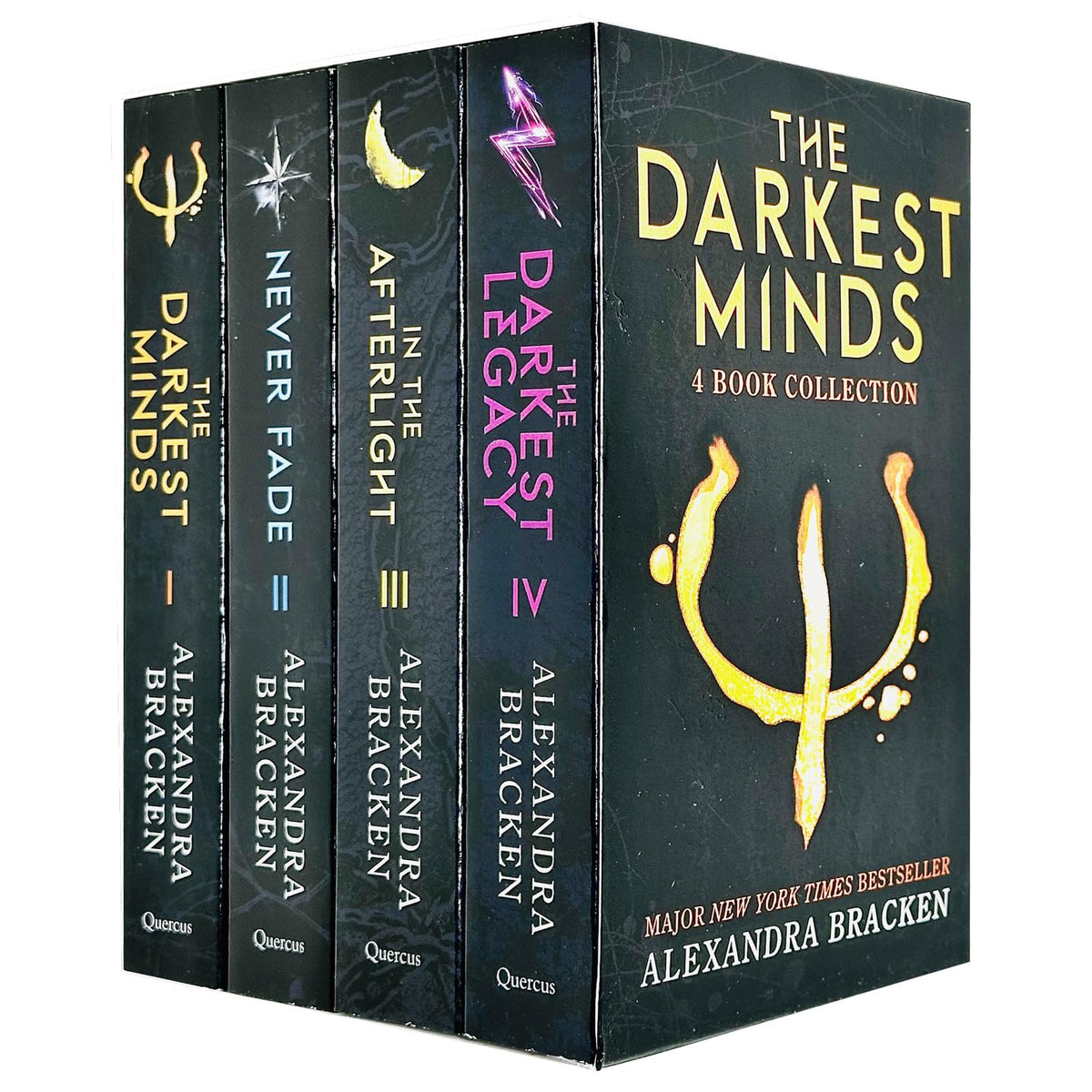 The Darkest Minds Series by Alexandra Bracken 4 Books Collection Set Exclusive Slipcase Edition (The Darkest Minds, Never Fade, In The Afterlight & The Darkest Legacy)