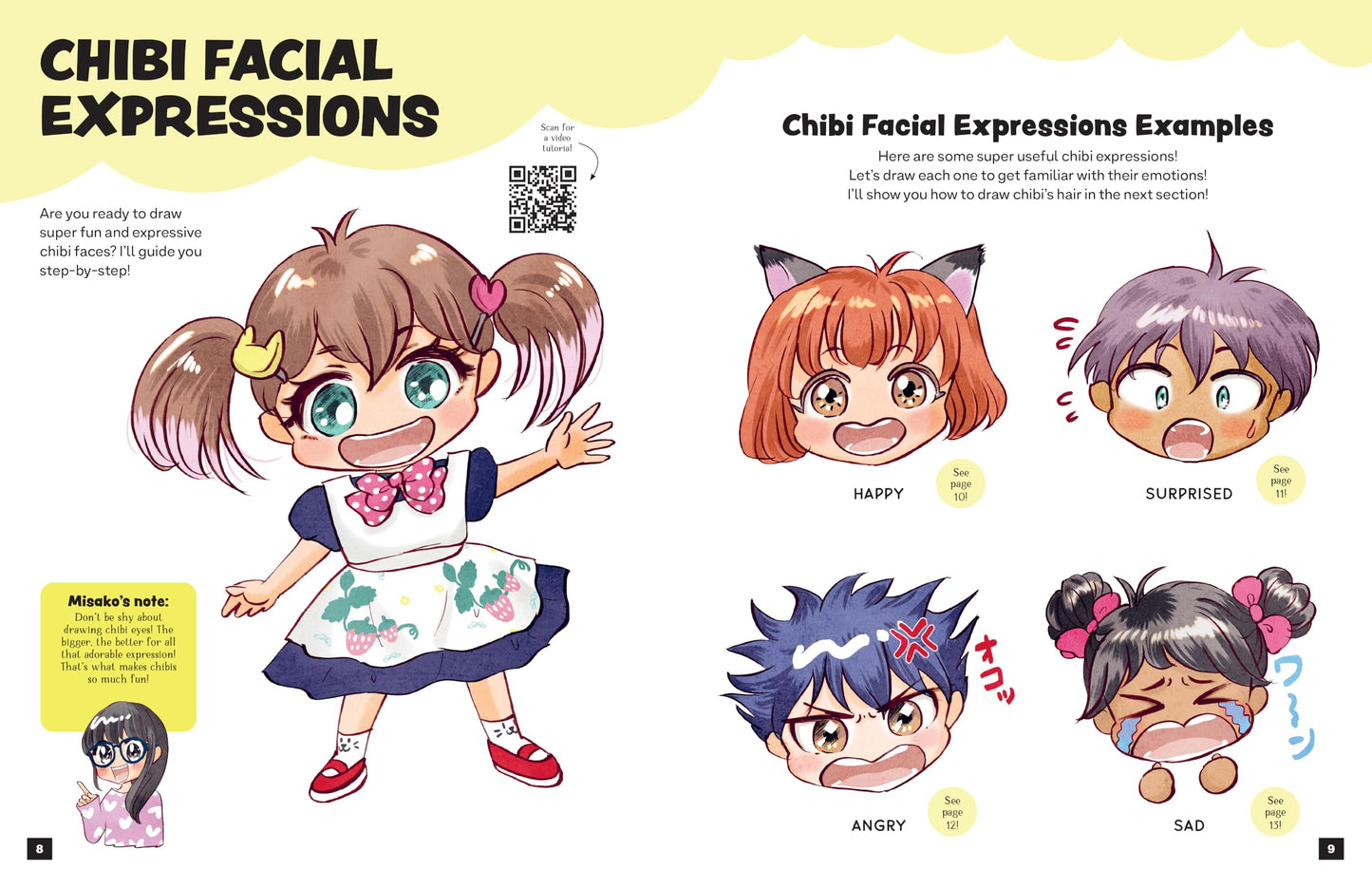 How to Draw Kawaii Manga Chibi: Big Emotions! (Learn Manga with Misako)