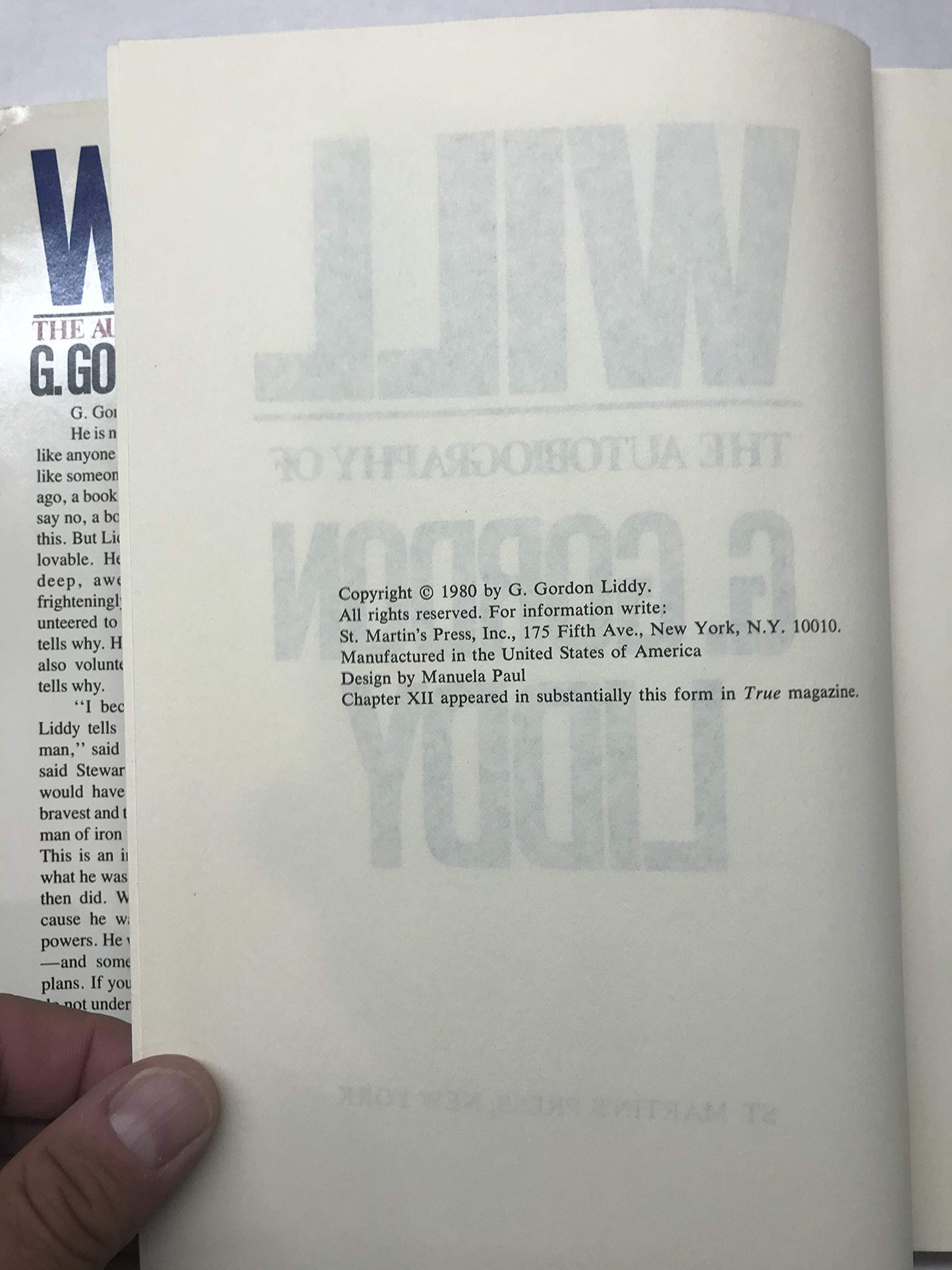 Will: The Autobiography of G. Gordon Liddy by Liddy, G. Gord