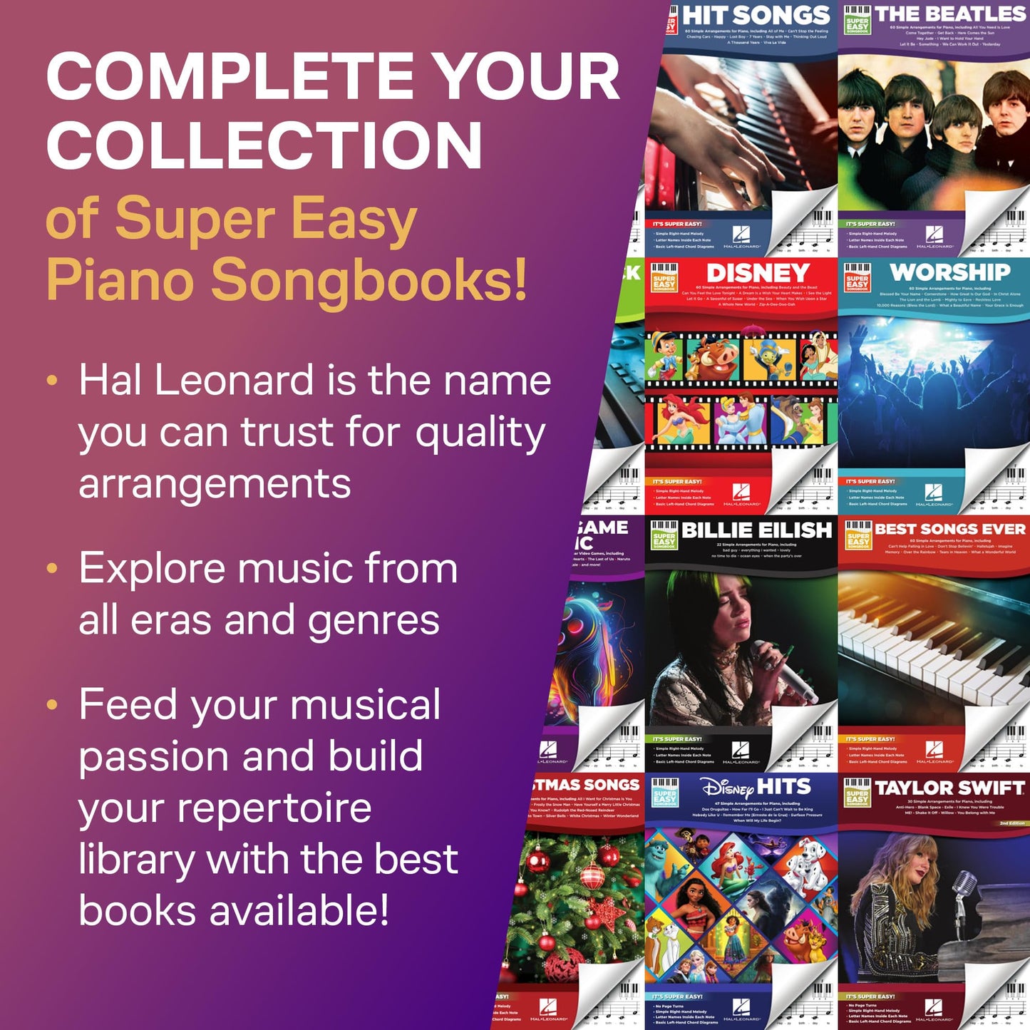 Pop Standards - Super Easy Songbook  Beginner Piano Sheet Music  60 Classic Songs with Simple Right-Hand Melodies and Chords  Easy Piano Arrangements for Kids and Adults