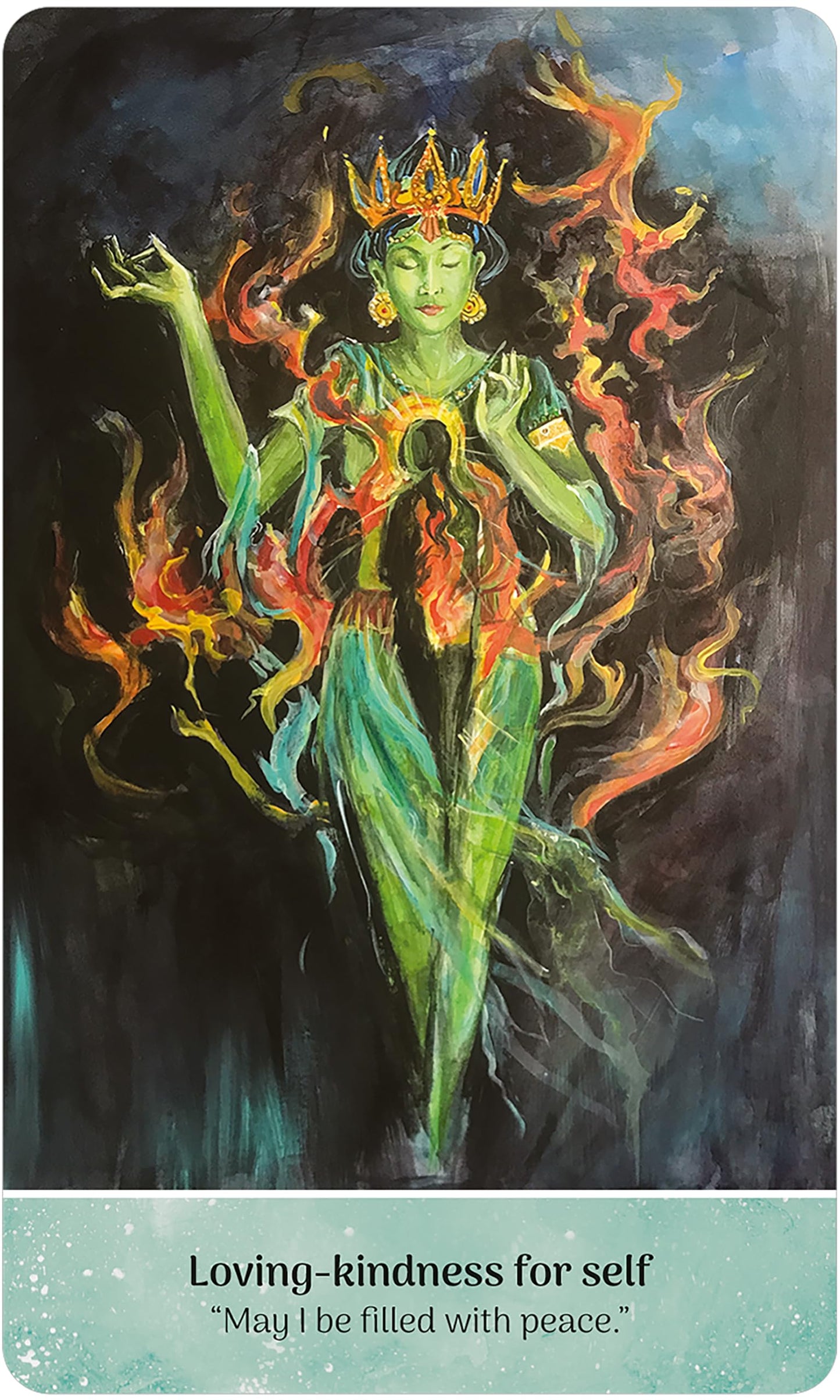 Pathwork Oracle: 40 Cards for Heart-Mind Harmony, Wisdom of Green Tara, Mantras, Metta Loving Kindness, Compelling Artwork by Ana Tourian, 64-Page ... and Meditation Teacher Daniel Ahearn
