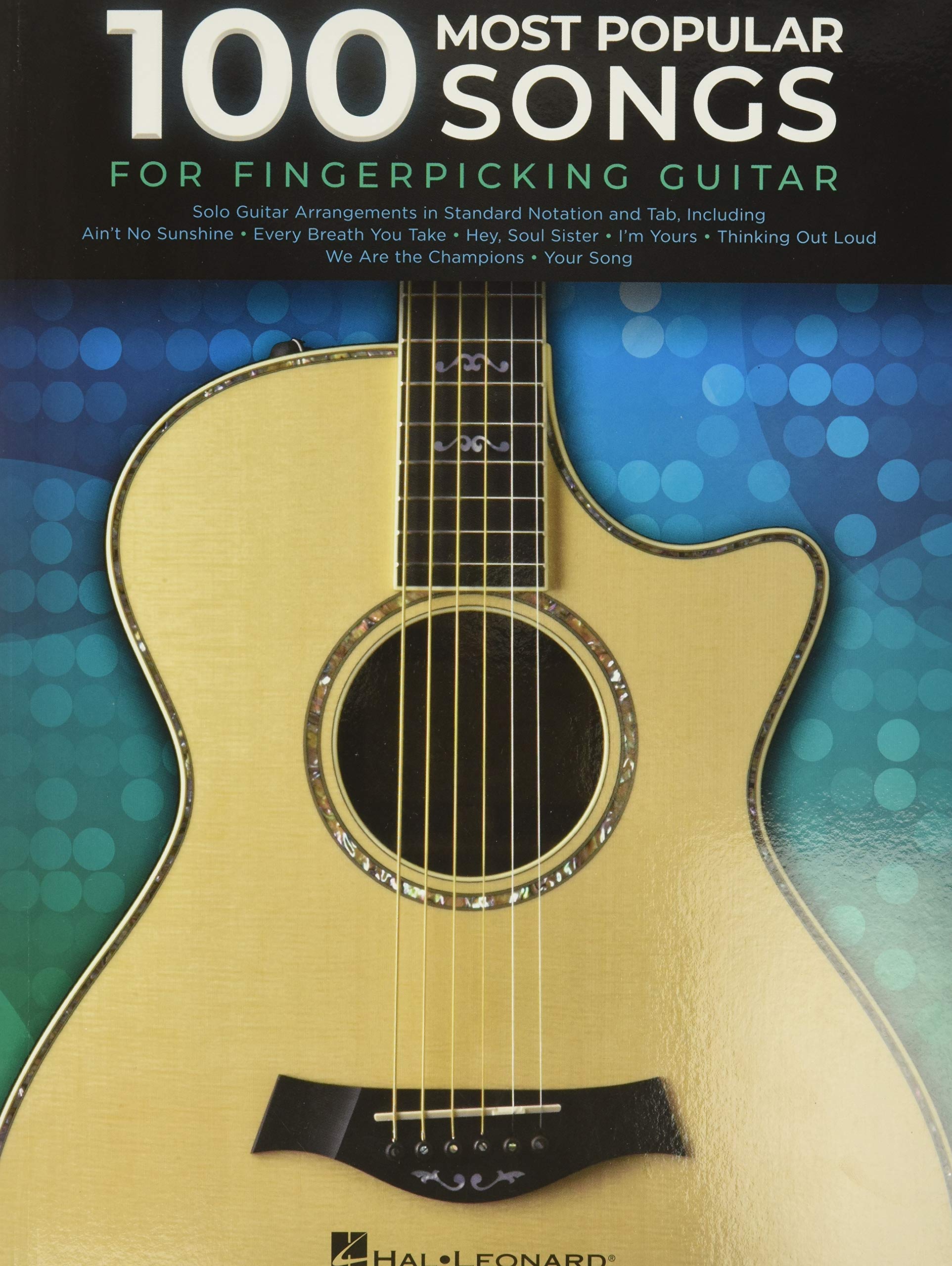 100 Most Popular Songs for Fingerpicking Guitar: Solo Guitar Arrangements in Standard Notation and Tab - Guitar Sheet Music Book for Beginners and Advanced Players