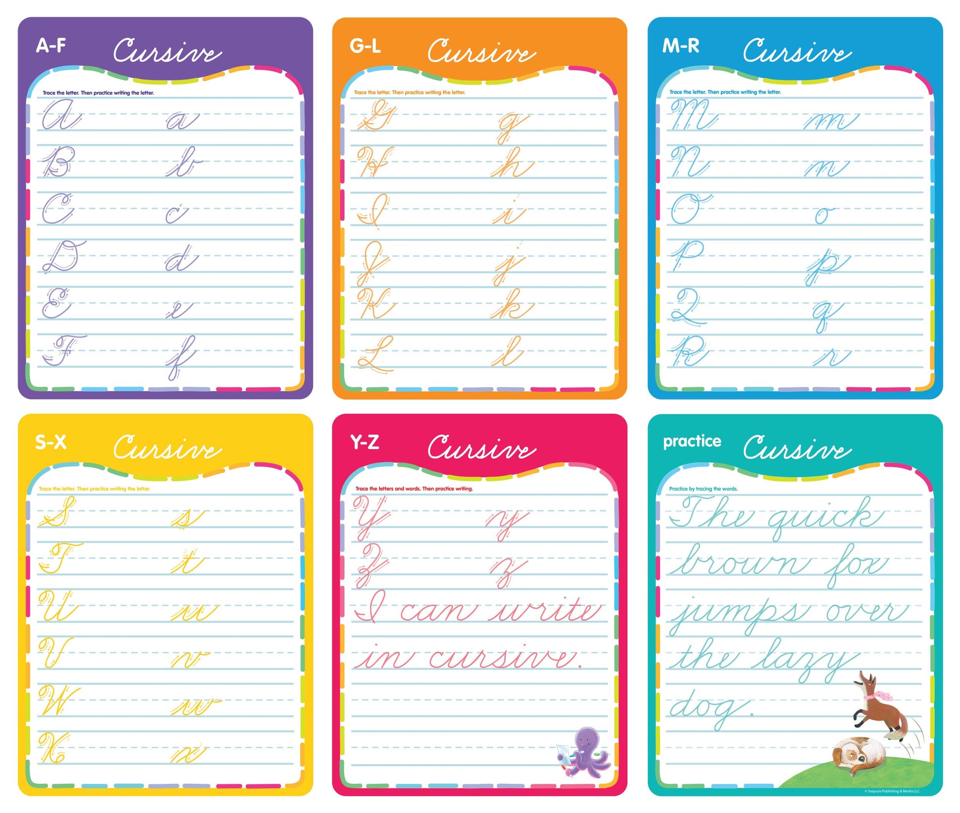 Active Minds - Write-and-Erase - Wipe Clean Learning Boards Ages 6+ - Cursive (Active Minds Welbs)
