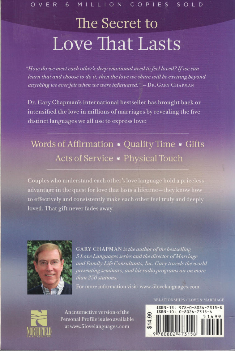 The 5 Love Languages: The Secret to Love That Lasts — back cover