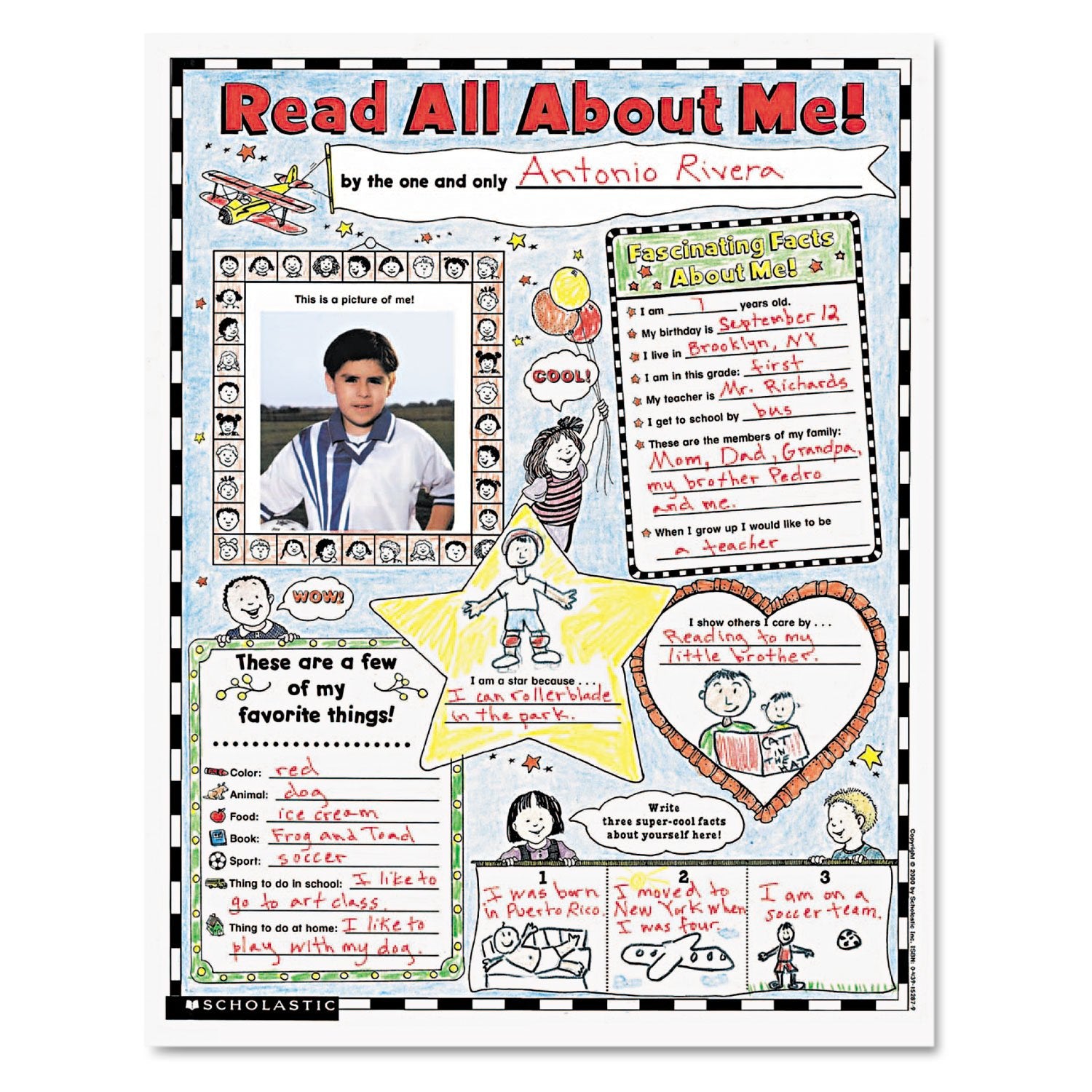 Instant Personal Poster Sets: Read All About Me: 30 Big Write-and-Read Learning Posters Ready for Kids to Personalize and Display With Pride!
