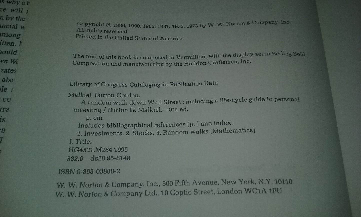 A Random Walk Down Wall Street: Including a Life-Cycle Guide
