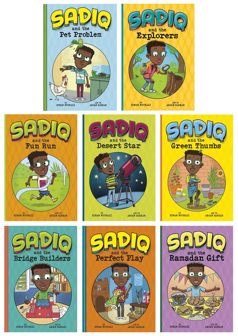 Sadiq Collection by Siman Nuurali 8 Books Collection Set - (Sadiq and the Pet Problem,Sadiq and the Desert Star,Sadiq and the Fun Run, Sadiq and the Green Thumbs, Sadiq and the Explorers?)