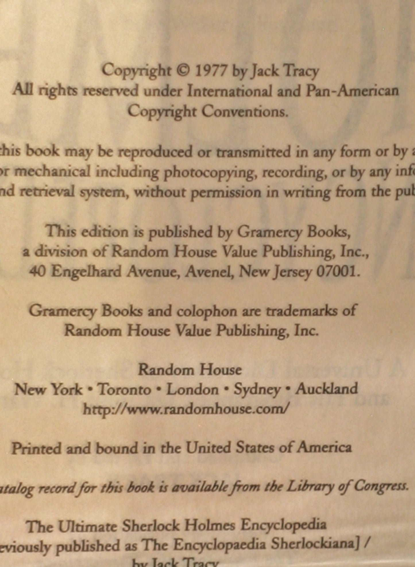 The Ultimate Sherlock Holmes Encyclopedia