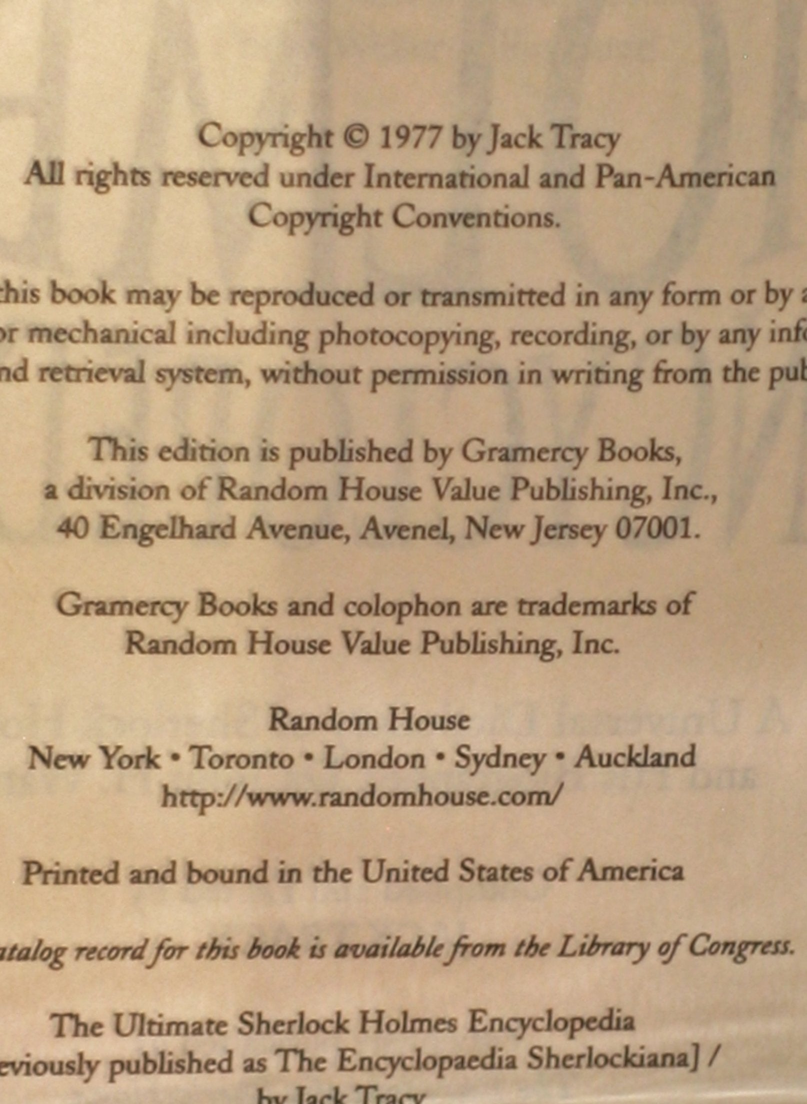 The Ultimate Sherlock Holmes Encyclopedia