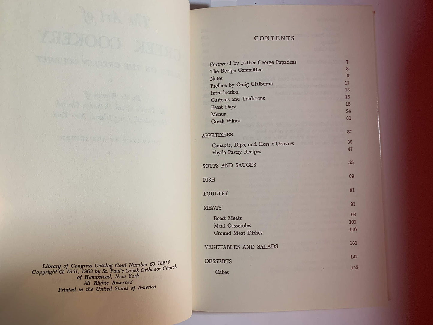 The Art of Greek Cookery by The Women of St. Paul's Greek Or